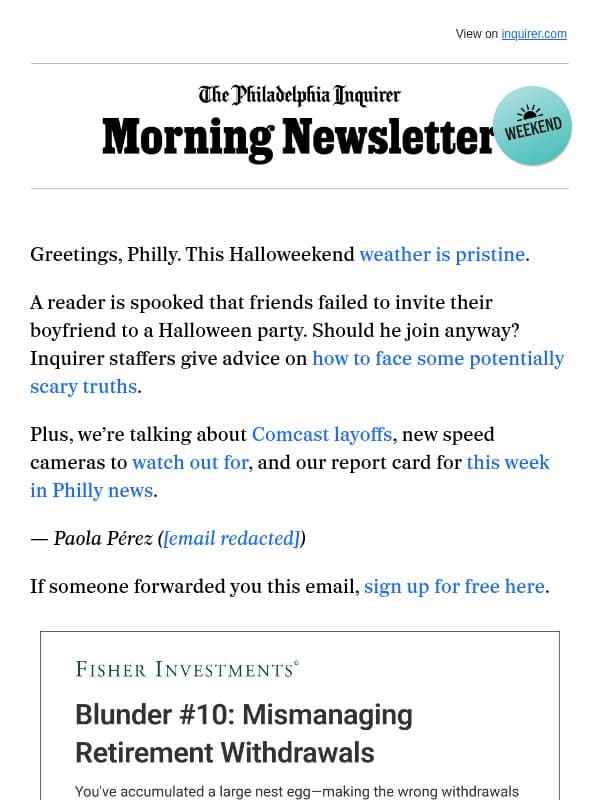 👻 They don’t like my boo email from The Philadelphia Inquirer