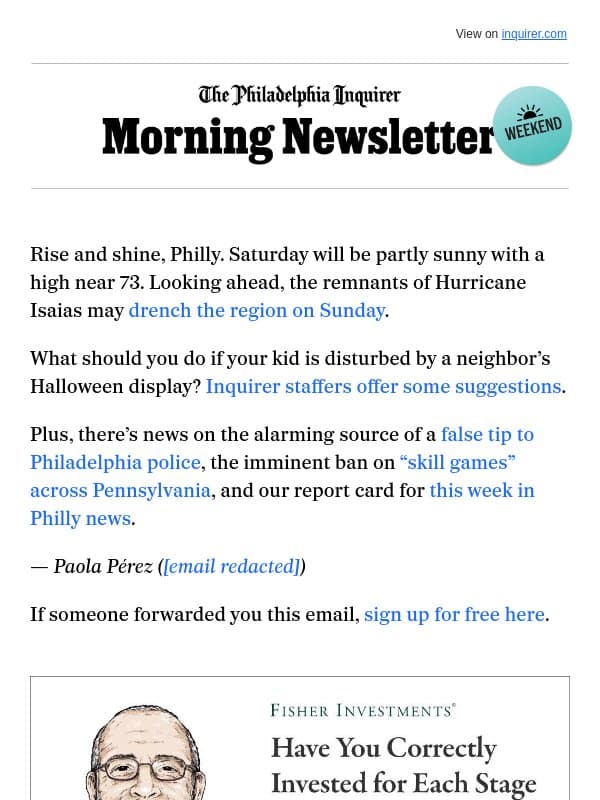 🫣 Gory decor goes too far email from The Philadelphia Inquirer