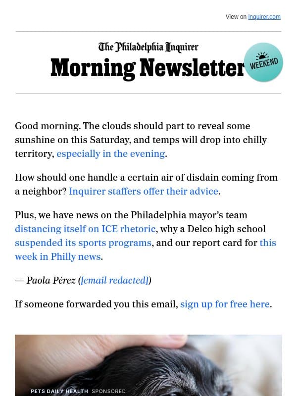 Befriending nosy neighbors email from The Philadelphia Inquirer