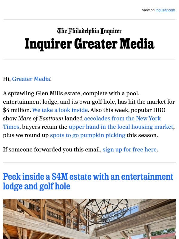 Inside a $4M estate with its own golf hole email from The Philadelphia Inquirer