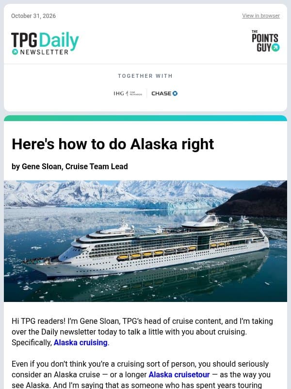 ✈ The Alaska Experience You Might Be Overlooking, Last Chance: Earn 2 Round-Trip Delta Comfort Flights & More From TPG ✈ email from The Points Guy