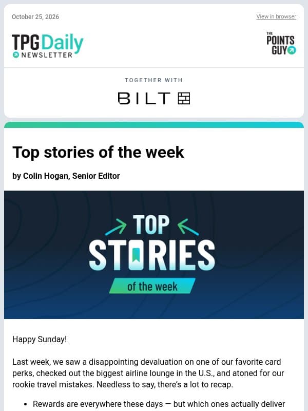 ✈ The News We've Been Talking About All Week, 7 Best Cards for Black Friday Shopping & More From TPG ✈ email from The Points Guy