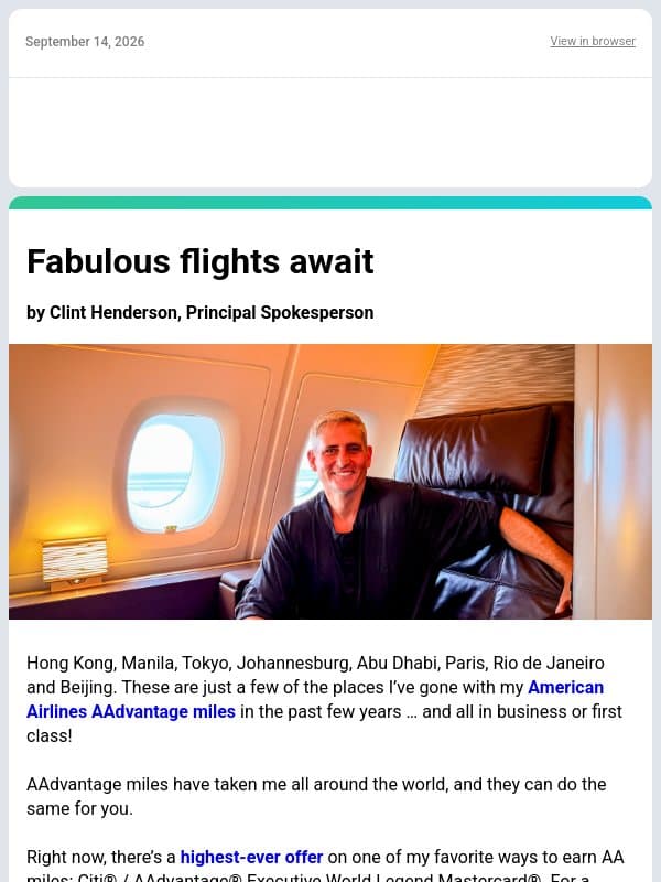 β The Power of AAdvantage (and Why I Recommend This Card), Our Top Travel Hacks & More From TPG β email from The Points Guy