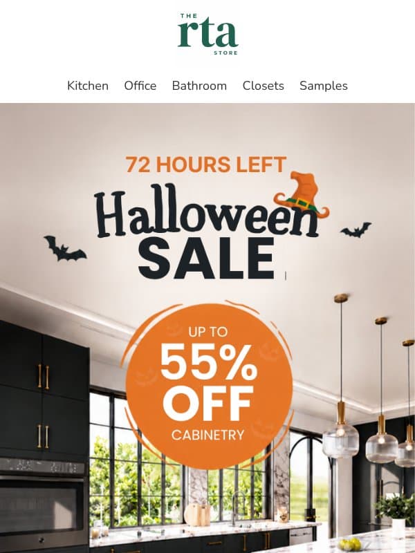 The Scariest Thing? Missing These Deals. email from The RTA Store