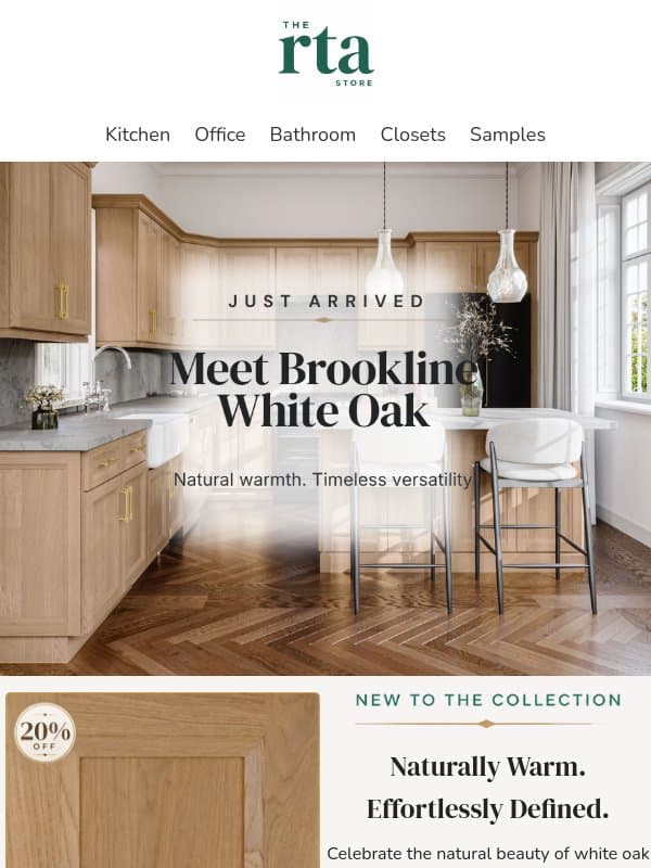 Introducing A Stunning New Cabinet Collection email from The RTA Store