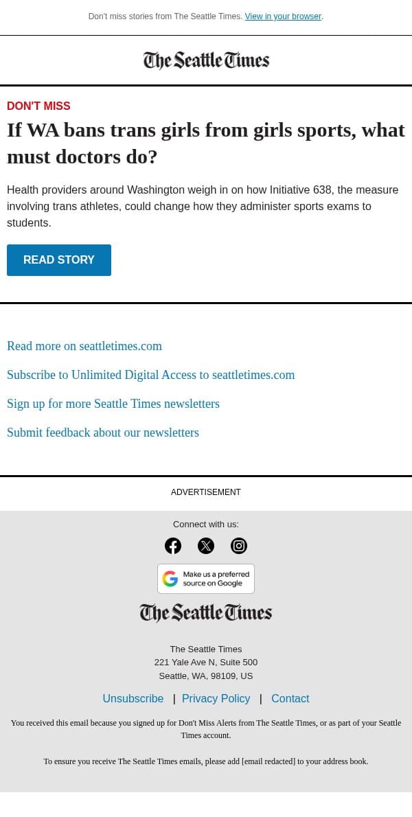 Initiative 638 language confusing to some doctors email from The Seattle Times screenshot