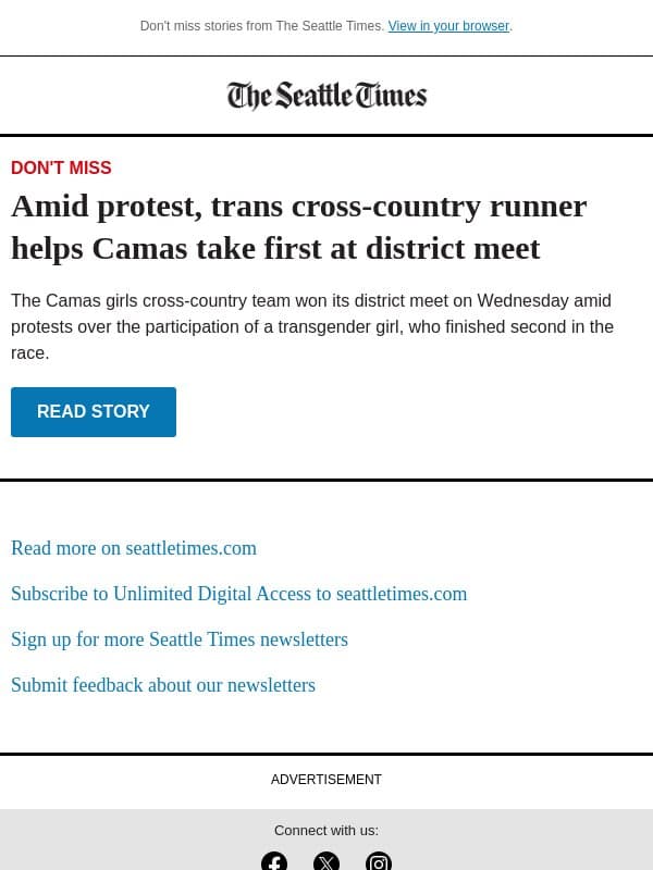 Trans cross-country runner helps Camas take first email from The Seattle Times