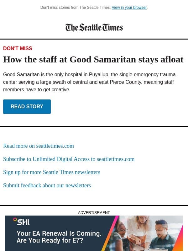 How the staff at one of WA’s busiest ERs stays afloat email from The Seattle Times