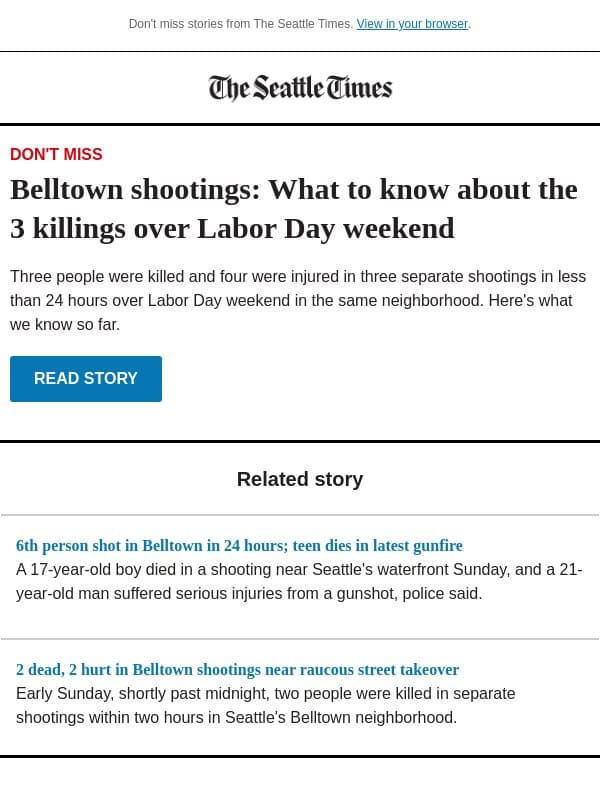 Belltown shootings: Here’s what we know email from The Seattle Times