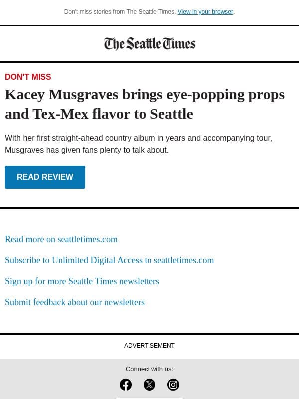 Musgraves brings back her country | Review email from The Seattle Times
