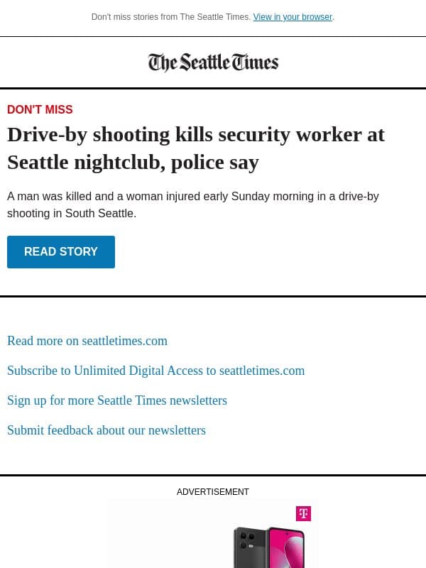 Nightclub security worker killed in South Seattle email from The Seattle Times