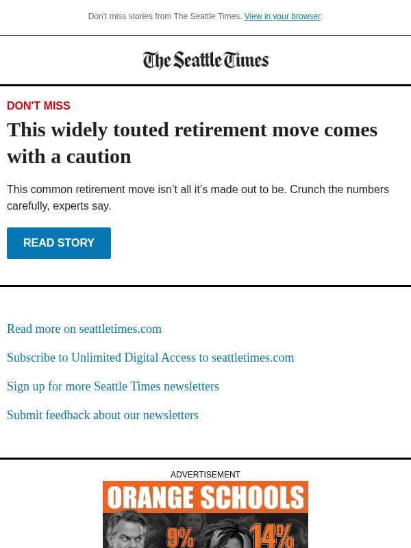 Widely touted retirement move not for all email from The Seattle Times