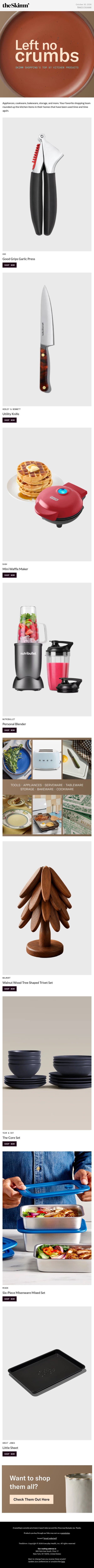 Skimm Shopping is leaving no crumbs… email from The Skimm screenshot