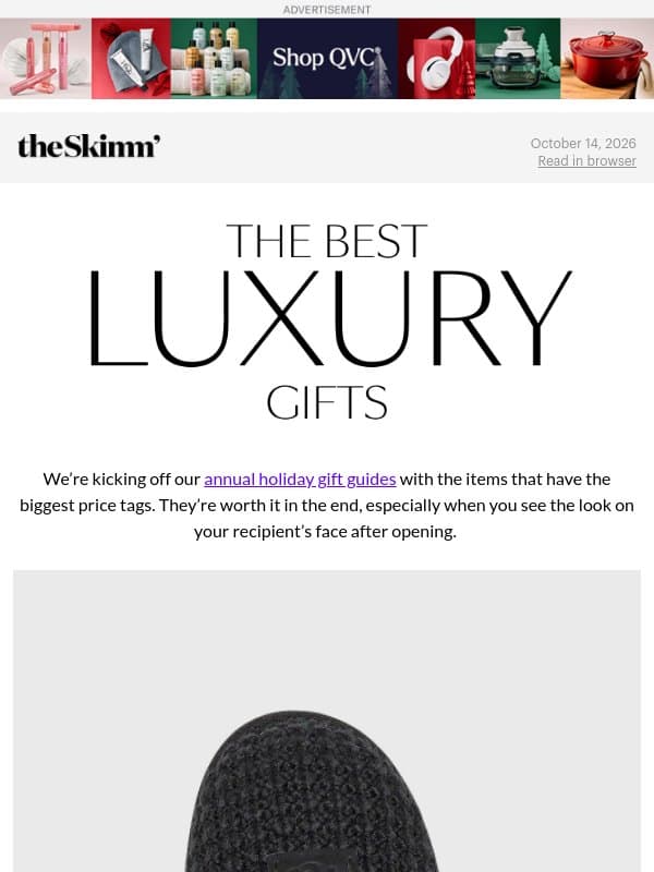 Our top luxury gifts… email from The Skimm