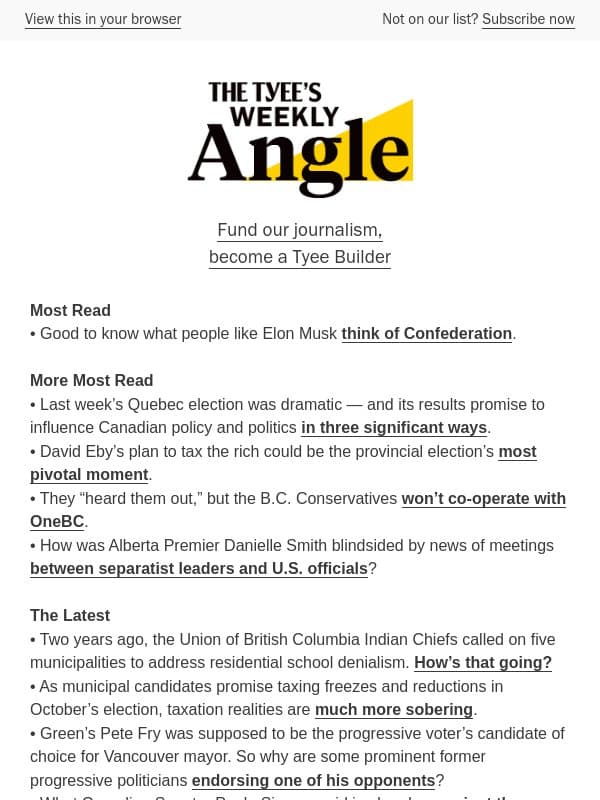Musk wants Canada torn apart. Shocking email from The Tyee