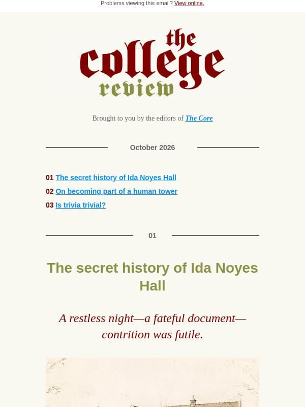 College Review: October 2026 email from The University of Chicago