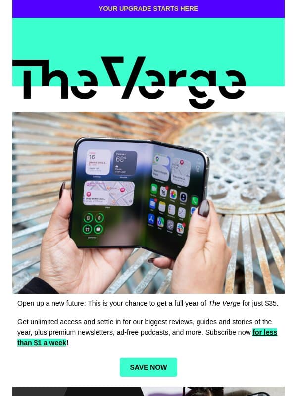 Ending soon: Save $25 on one year email from The Verge