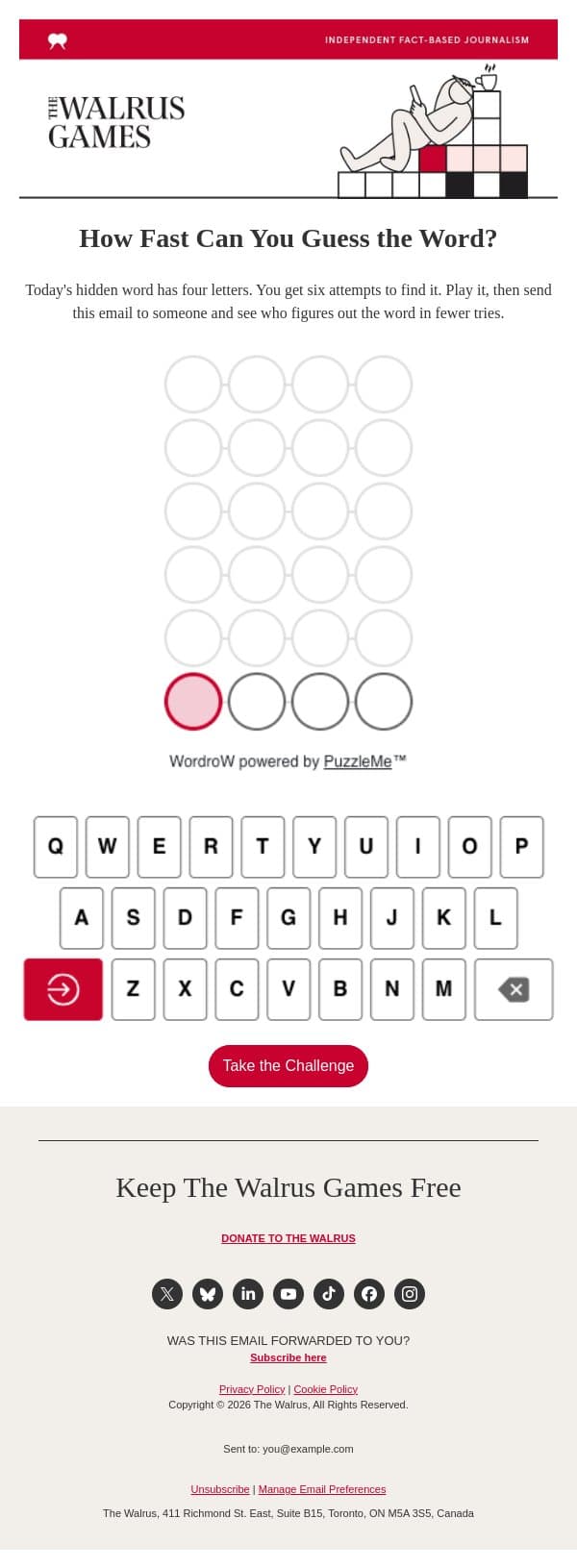 Play it. Share it. email from The Walrus screenshot