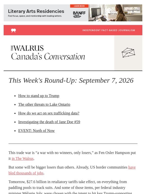 The 5 Red States to Be Hit Hardest by Tariffs email from The Walrus