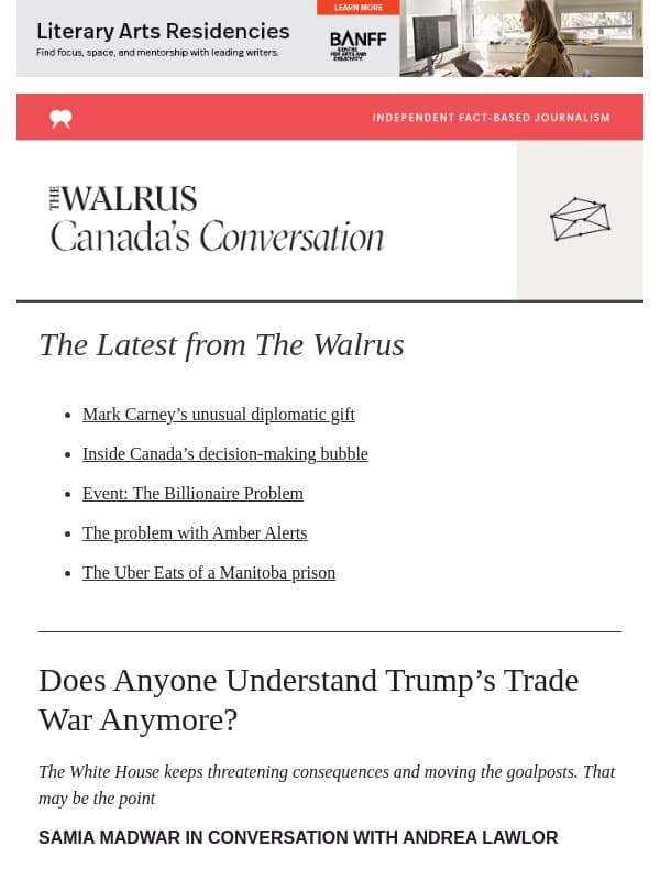 Can Canada Survive Trump’s Trade War? email from The Walrus