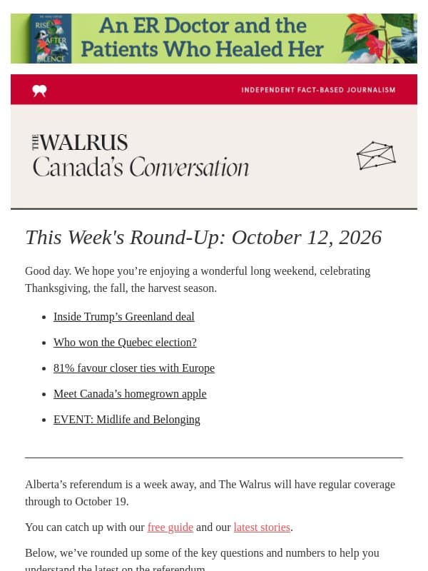 Are Alberta Separatists Committing Treason? email from The Walrus