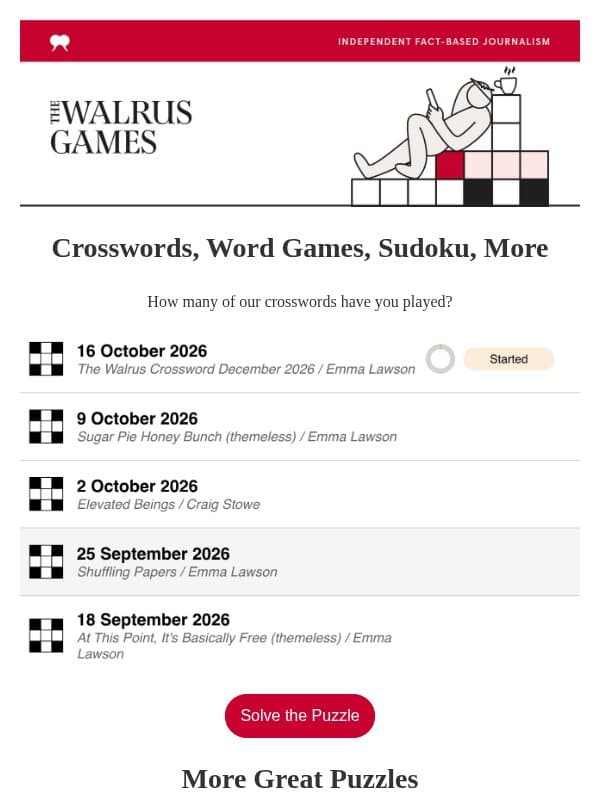 Love Online Games But Hate Paywalls? email from The Walrus