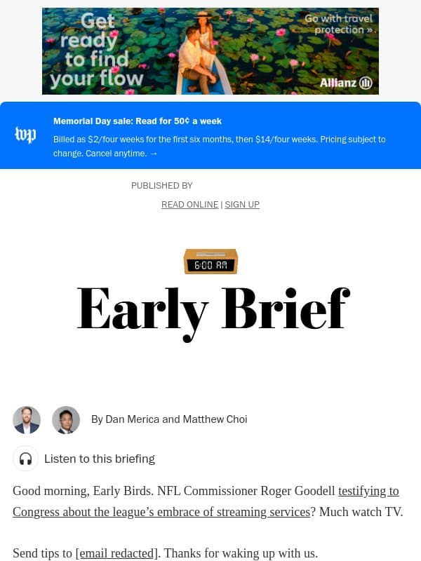 Early Brief: Here’s what to watch for in today’s key primaries email from The Washington Post