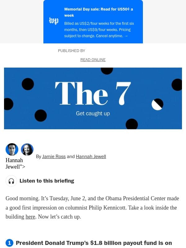 The 7: Republican presidential contenders, ranked; ‘60 Minutes’ turmoil; marriage health benefits; and more email from The Washington Post