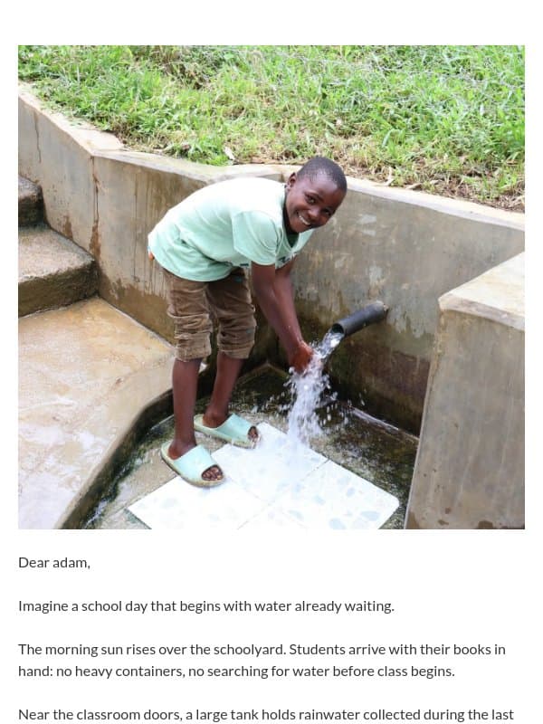 Picture this: clean water in the classroom email from The Water Project