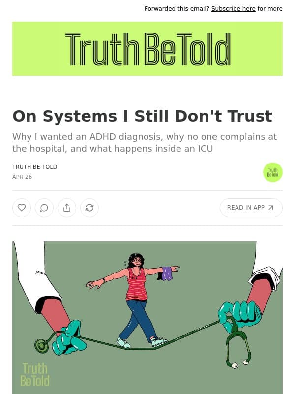 On Systems I Still Don't Trust email from The Whole Truth Foods