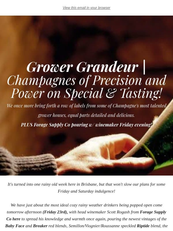⭐️ Grower Champagne Grandeur on Special + Tasting! email from The Wine Emporium