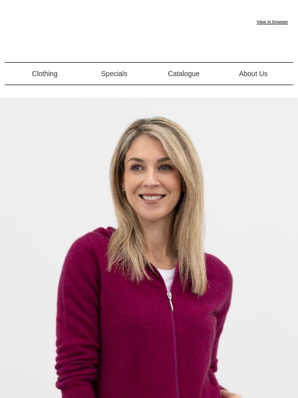 Everyday Comfort, Made in New Zealand email from The Wool Company