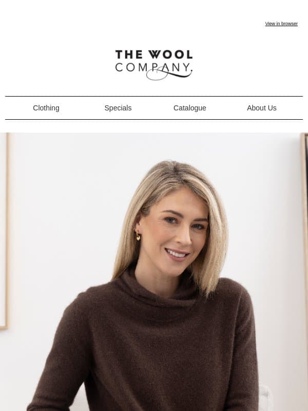 Labour Weekend Sale email from The Wool Company
