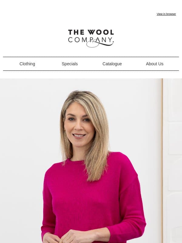 New Style: Summer Sweater email from The Wool Company