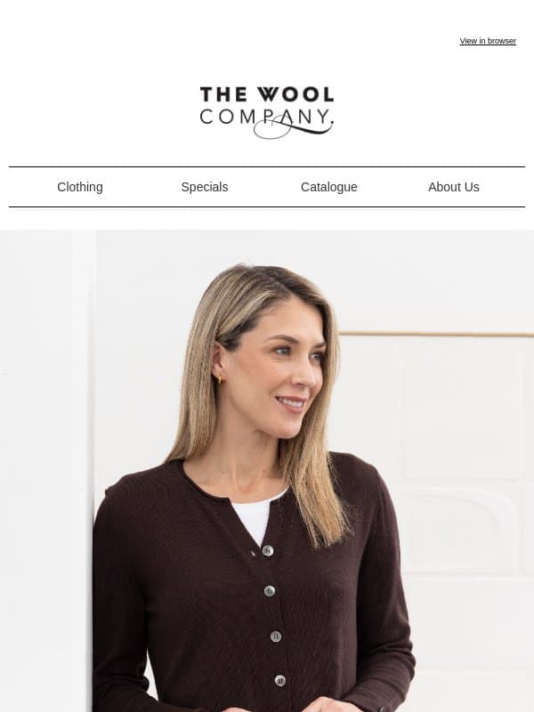 Earth - The New Black🤎 email from The Wool Company