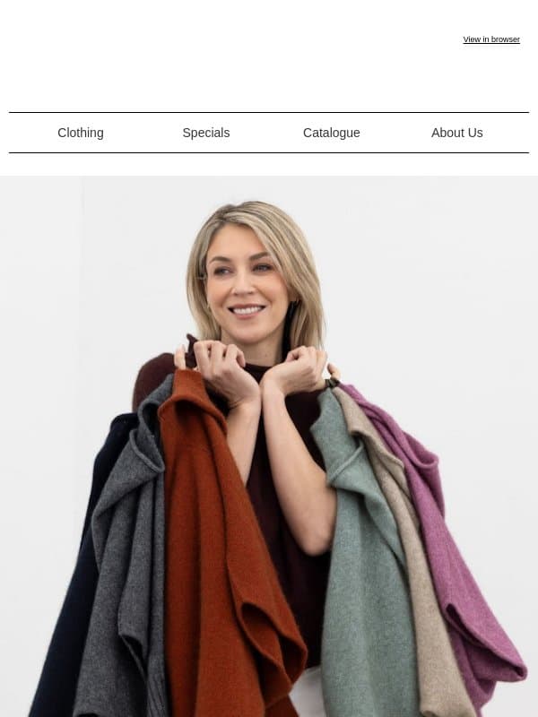 New Season, New Colours email from The Wool Company