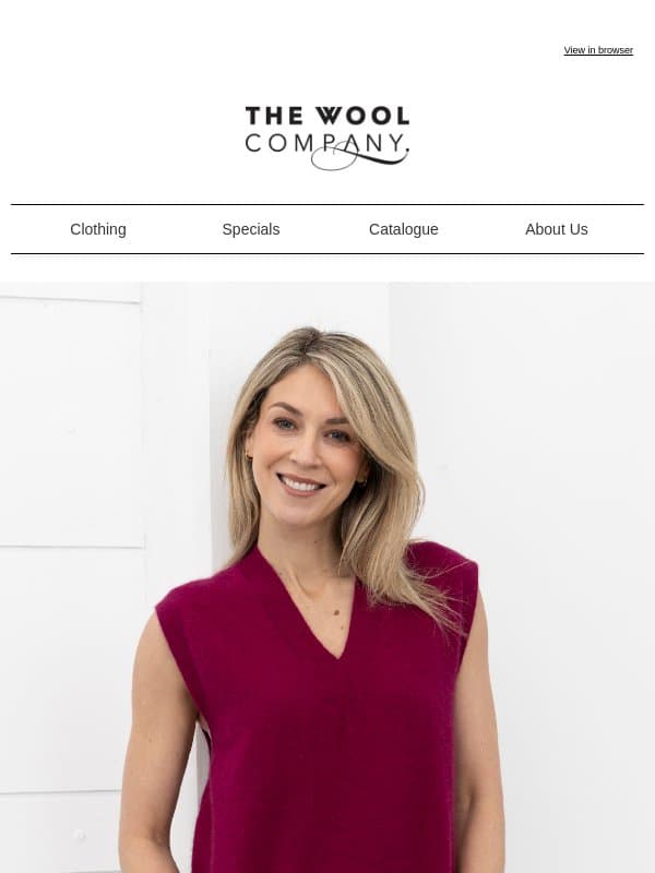 Style Focus: Vests email from The Wool Company