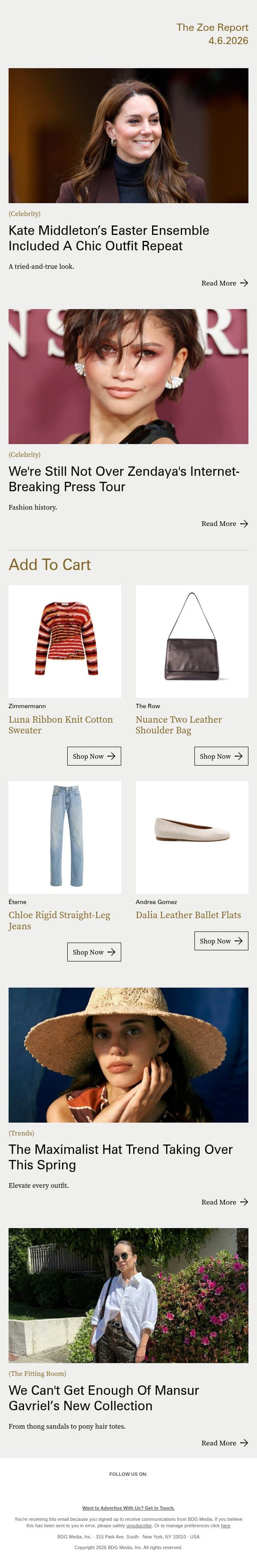 Kate Middleton’s Easter Ensemble Included A Chic Outfit Repeat email from The Zoe Report screenshot