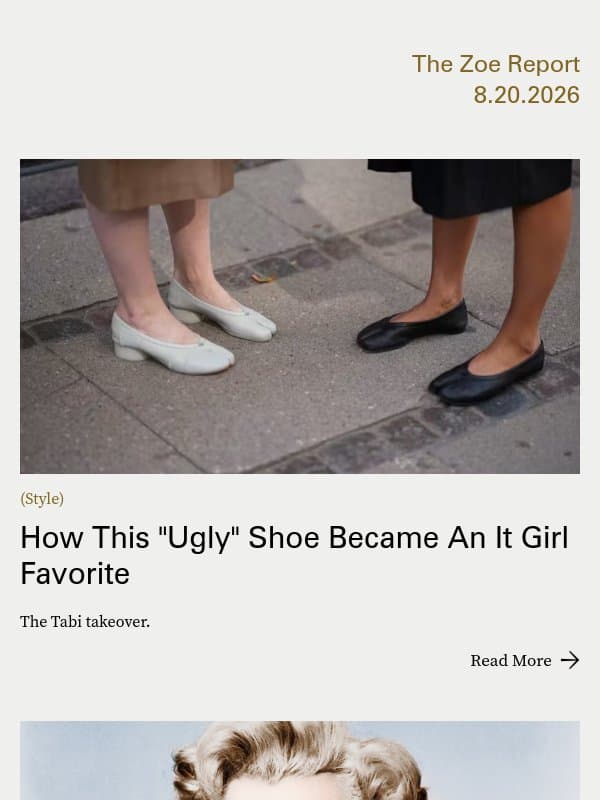 How This "Ugly" Shoe Became An It Girl Favorite email from The Zoe Report