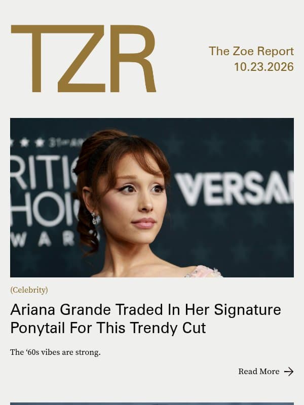 Ariana Grande Traded In Her Signature Ponytail For This Trendy Cut email from The Zoe Report