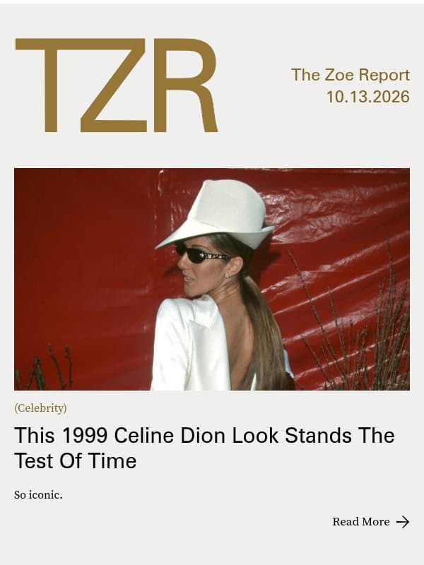 This 1999 Celine Dion Look Stands The Test Of Time email from The Zoe Report