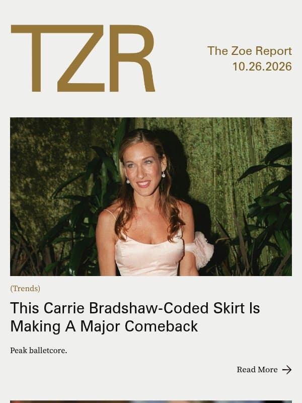 This Carrie Bradshaw-Coded Skirt Is Making A Major Comeback email from The Zoe Report