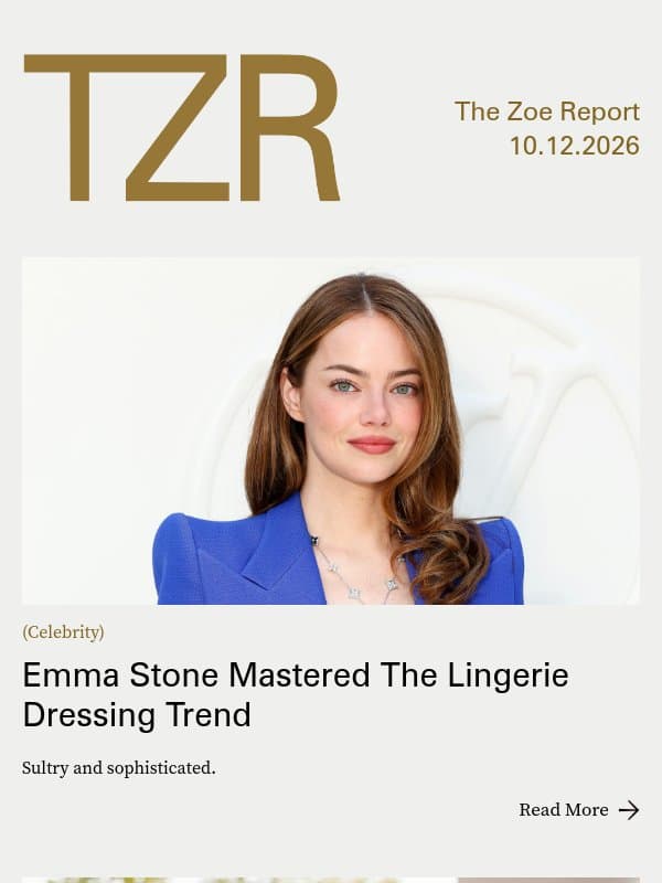 Emma Stone Mastered The Lingerie Dressing Trend email from The Zoe Report