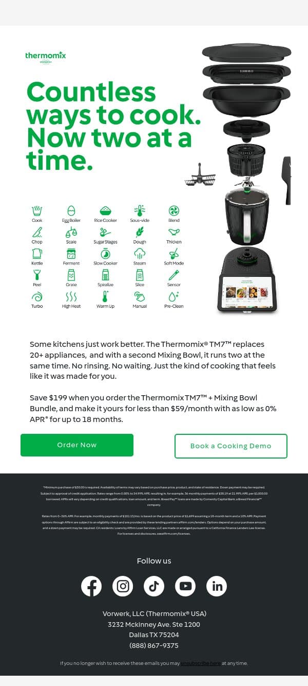 This is what your kitchen has been missing. email from Thermomix screenshot