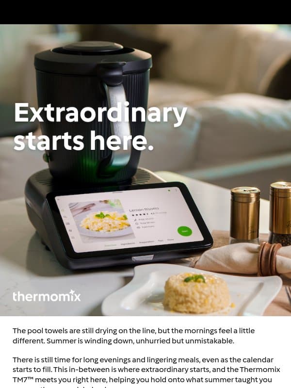 Summer's winding down. You're not π email from Thermomix