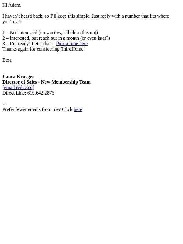 Should I close your file? email from Third Home