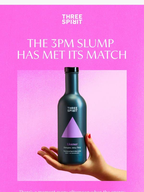 PSA: Skip the third coffee β‘ email from Three Spirit