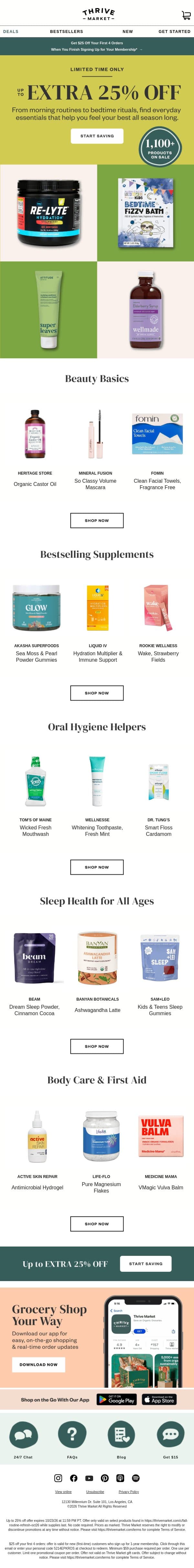 1,100+ everyday essentials on SALE 🛁 email from Thrive Market screenshot