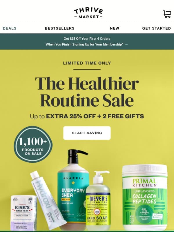SALE starts now: 1,100+ finds for your home & yourself 🪥 email from Thrive Market