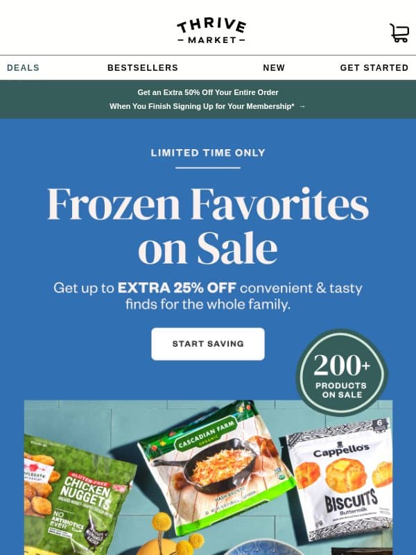 Limited time only: 200+ frozen finds on SALE 🧊 email from Thrive Market